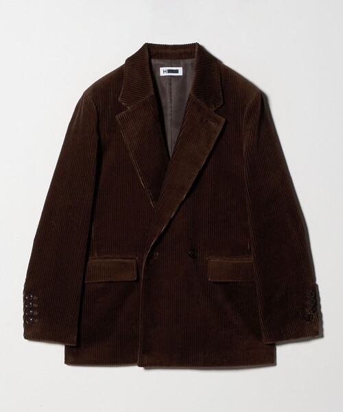 セール】＜H＞コーデュロイ ダブルブレストジャケット（テーラード