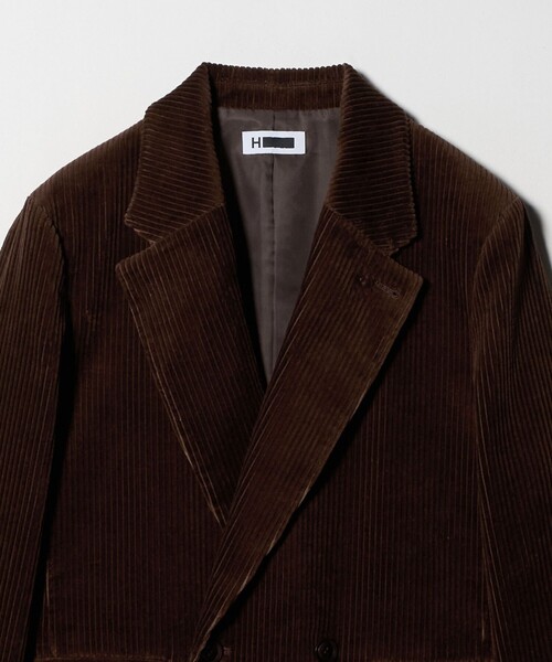 H BEAUTY&YOUTH UNITED ARROWS(エイチビューティーアンドユースユナイテッドアローズ)の「<H>コーデュロイ ダブルブレストジャケット(テーラードジャケット・レディース・グレー系/ダークブラウン・S/M)」の15枚目の写真