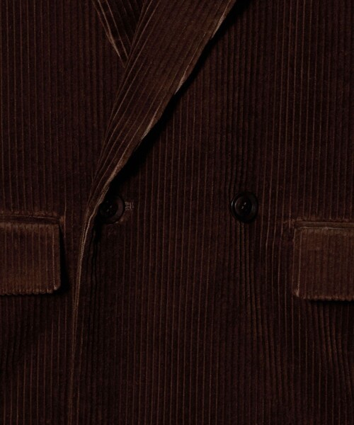 H BEAUTY&YOUTH UNITED ARROWS(エイチビューティーアンドユースユナイテッドアローズ)の「<H>コーデュロイ ダブルブレストジャケット(テーラードジャケット・レディース・グレー系/ダークブラウン・S/M)」の19枚目の写真