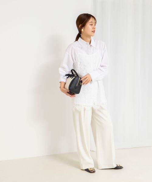 NOLLEY’S（ノーリーズ）の「ウォッシャブルレイヤード2WAYカラーシャツ（シャツ/ブラウス・レディース・サックスブルー/ホワイト系その他4/ブルー系その他7・38）」の22枚目の写真