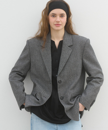 SO IR（ソイール）の「CLASSIC HERRINGBONE JACKET - GRAY（テーラードジャケット）」
