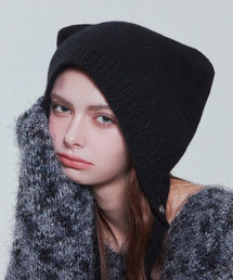 CHARMY（チャミ）の「キティソフトアンゴラブラック-ビーニー（ニットキャップ/ビーニー）」