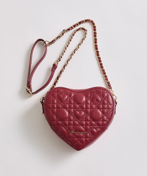 OLIVE des OLIVE（オリーブデオリーブ）の「Aimerianejoieハートキルティングショルダーバッグ（ショルダーバッグ・レディース・ピンク/レッド/アイボリー/ブラック・FREE）」の4枚目の写真