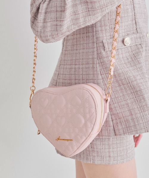 OLIVE des OLIVE（オリーブデオリーブ）の「Aimerianejoieハートキルティングショルダーバッグ（ショルダーバッグ・レディース・ピンク/レッド/アイボリー/ブラック・FREE）」の10枚目の写真