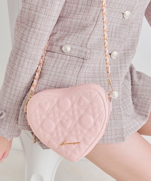 OLIVE des OLIVE（オリーブデオリーブ）の「Aimerianejoieハートキルティングショルダーバッグ（ショルダーバッグ・レディース・ピンク/レッド/アイボリー/ブラック・FREE）」の11枚目の写真