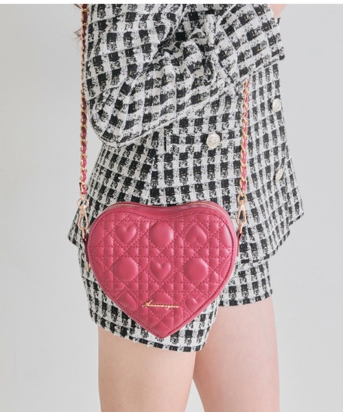 OLIVE des OLIVE（オリーブデオリーブ）の「Aimerianejoieハートキルティングショルダーバッグ（ショルダーバッグ・レディース・ピンク/レッド/アイボリー/ブラック・FREE）」の13枚目の写真