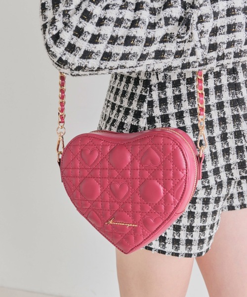 OLIVE des OLIVE（オリーブデオリーブ）の「Aimerianejoieハートキルティングショルダーバッグ（ショルダーバッグ・レディース・ピンク/レッド/アイボリー/ブラック・FREE）」の16枚目の写真