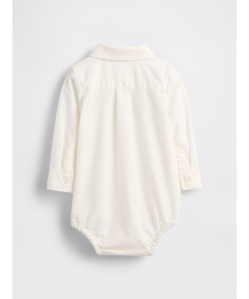 GAP（ギャップ）の「オックスフォード ボディスーツ (ベビー)（シャツ/ブラウス・キッズ・オフホワイト・80ｃｍ/70cm/90cm/50cm/60cm）」の2枚目の写真