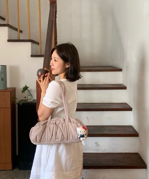 COVERNAT WOMAN（カバーナットウーマン）の「クローバーハートバブルシャーリングダッフルバッグ ピンク（ボストンバッグ・レディース・その他・FREE）」の4枚目の写真