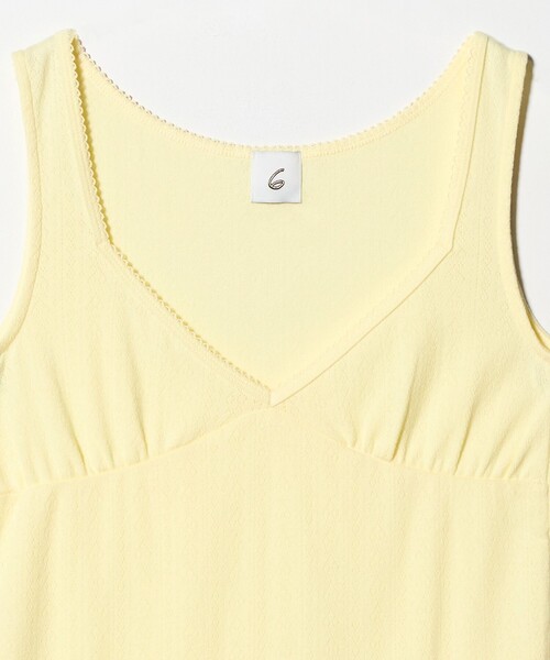 6（ロク）の「＜6(ROKU)＞パターンメッシュ キャミソール（キャミソール・レディース・イエロー/オリーブ/レッド・FREE）」の5枚目の写真