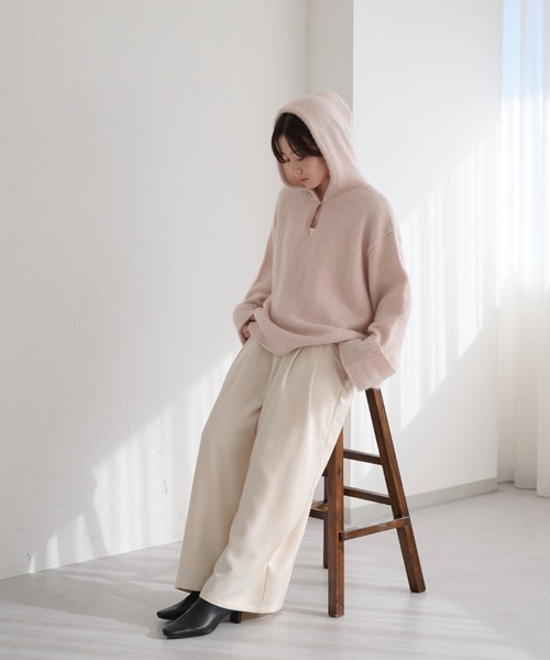 raffime(ラフィミー)の「【Raffime】スパンコールニットフーディー(ニット/セーター・レディース・モカ/アイボリー/ベビーピンク・FREE)」の18枚目の写真