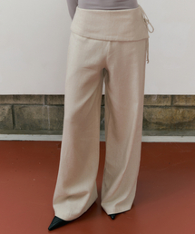 REF SIDE RIBBON MIDRISE PANTS NATURAL BEIGE