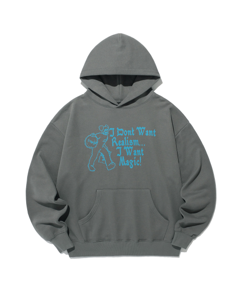 NICE GHOST CLUB(ナイスゴーストクラブ)の「I WANT MAGIC HOODIE_CHARCOAL(NG2EFUM424A)(パーカー・レディース・その他・S/M/L)」の1枚目の写真