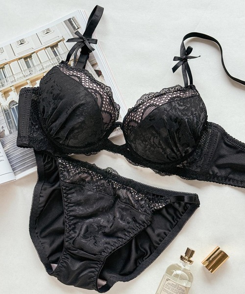 FR2 ブラック ブラジャーショーツセット セール】ブラ＆ショーツセット Bra&shorts（ブラ&ショーツ）｜fran de