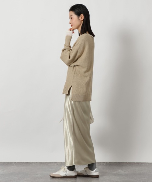 LAKOLE（ラコレ）の「カノコ編みボートネックニットプルオーバー / 639740（ニット/セーター・レディース・ベージュ/ネイビー/ミント・FREE）」の8枚目の写真