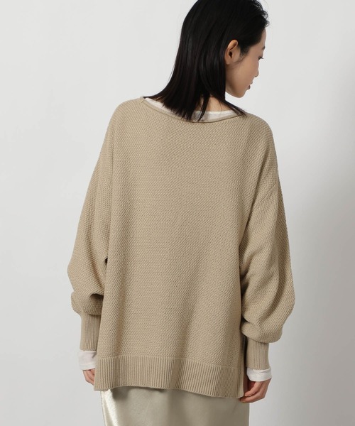 LAKOLE（ラコレ）の「カノコ編みボートネックニットプルオーバー / 639740（ニット/セーター・レディース・ベージュ/ネイビー/ミント・FREE）」の13枚目の写真