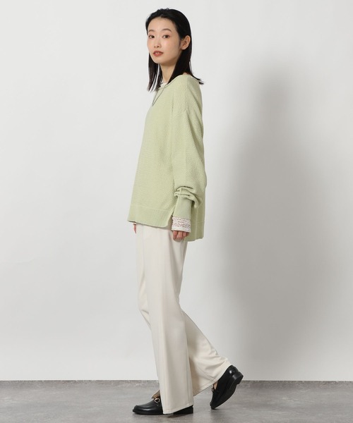 LAKOLE（ラコレ）の「カノコ編みボートネックニットプルオーバー / 639740（ニット/セーター・レディース・ベージュ/ネイビー/ミント・FREE）」の15枚目の写真