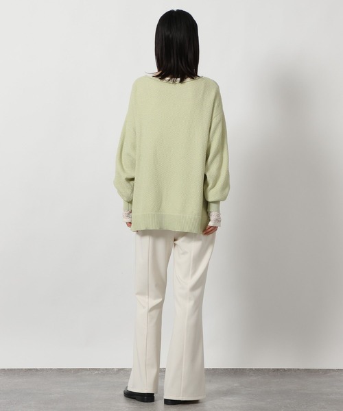 LAKOLE（ラコレ）の「カノコ編みボートネックニットプルオーバー / 639740（ニット/セーター・レディース・ベージュ/ネイビー/ミント・FREE）」の16枚目の写真