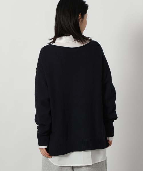 LAKOLE（ラコレ）の「カノコ編みボートネックニットプルオーバー / 639740（ニット/セーター・レディース・ベージュ/ネイビー/ミント・FREE）」の22枚目の写真