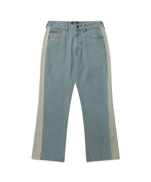 NICE GHOST CLUB(ナイスゴーストクラブ)の「SIDE PANEL BOOTSCUT JEANS_LIGHT BLUE(NG2FSUD102A)(デニムパンツ・レディース・その他・S/M/L)」の1枚目の写真