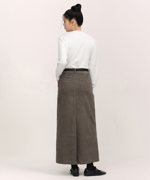 MUSINSA STANDARD WOMAN（ムシンサスタンダードウーマン）の「ウィメンズ 11W コーデュロイマキシスカート [トープ]（スカート・レディース・その他・SMALL/X-SMALL/MEDIUM/LARGE）」の3枚目の写真