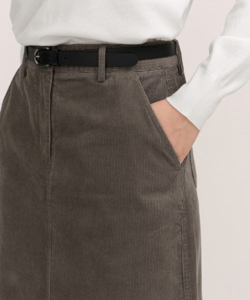 MUSINSA STANDARD WOMAN（ムシンサスタンダードウーマン）の「ウィメンズ 11W コーデュロイマキシスカート [トープ]（スカート・レディース・その他・SMALL/X-SMALL/MEDIUM/LARGE）」の5枚目の写真
