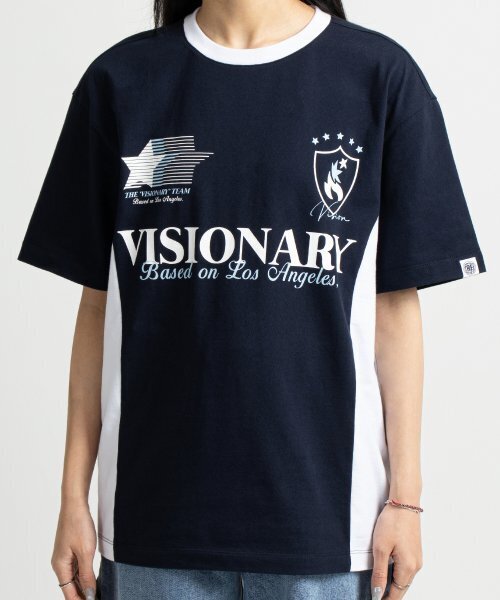 VISION STREET WEAR（ヴィジョンストリートウェア）の「VSW Football T-Shirts Navy（Tシャツ/カットソー・レディース・その他・LARGE/MEDIUM/SMALL/X-LARGE）」の6枚目の写真