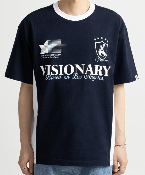 VISION STREET WEAR（ヴィジョンストリートウェア）の「VSW Football T-Shirts Navy（Tシャツ/カットソー・レディース・その他・LARGE/MEDIUM/SMALL/X-LARGE）」の7枚目の写真
