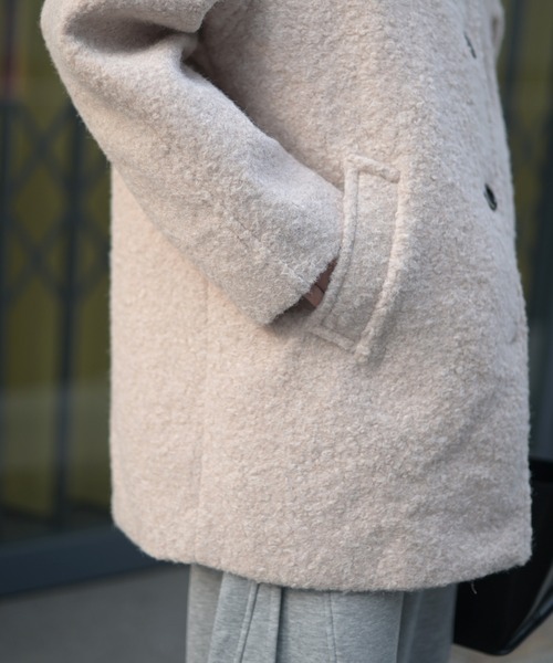 Marient（マリエント）の「ブークレスタンドCT（ステンカラーコート・レディース・ブラック/アイボリー・FREE）」の6枚目の写真