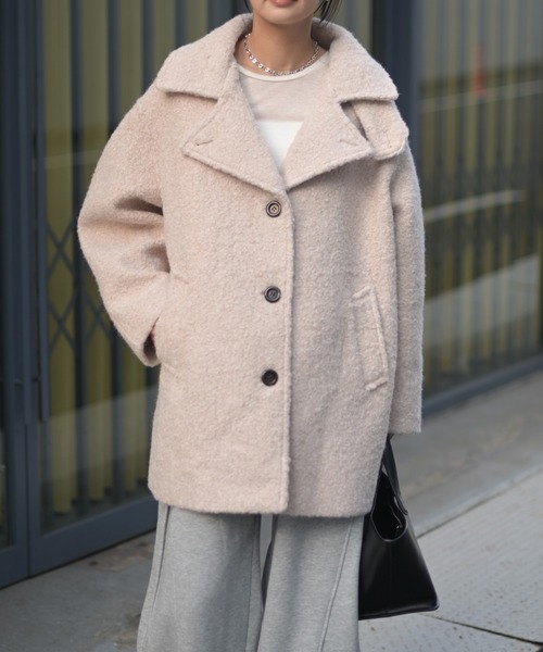 Marient（マリエント）の「ブークレスタンドCT（ステンカラーコート・レディース・ブラック/アイボリー・FREE）」の13枚目の写真