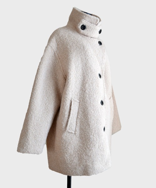 Marient（マリエント）の「ブークレスタンドCT（ステンカラーコート・レディース・ブラック/アイボリー・FREE）」の17枚目の写真