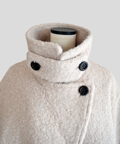 Marient（マリエント）の「ブークレスタンドCT（ステンカラーコート・レディース・ブラック/アイボリー・FREE）」の21枚目の写真