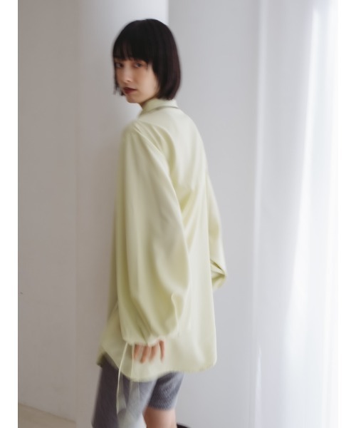 sahara(サハラ)の「Drawstring Cuff Over Shirt/ドローストリングカフオーバーシャツ(シャツ/ブラウス・レディース・ホワイト/ブラック/ライトグリーン・FREE)」の9枚目の写真