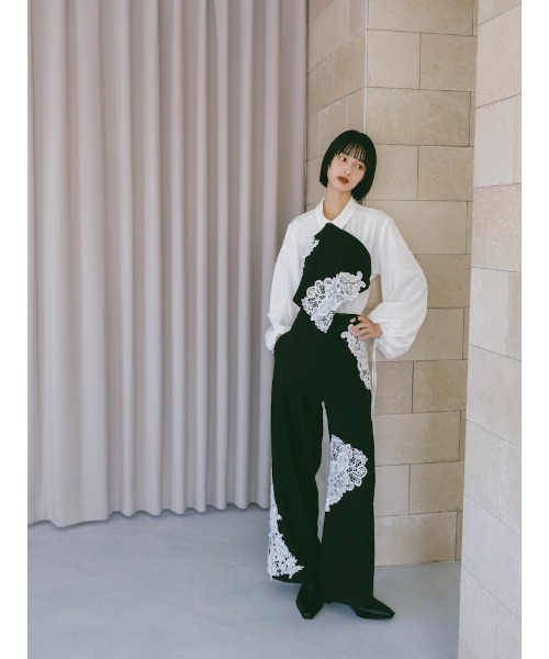 sahara(サハラ)の「Drawstring Cuff Over Shirt/ドローストリングカフオーバーシャツ(シャツ/ブラウス・レディース・ホワイト/ブラック/ライトグリーン・FREE)」の20枚目の写真