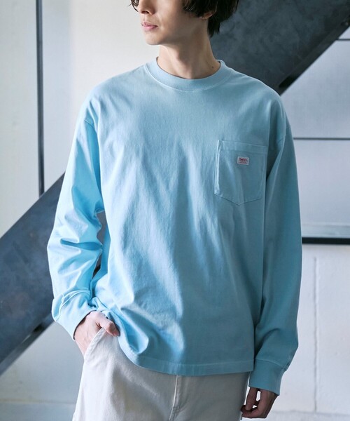 SMITH'S（スミス）の「SMITH’S（スミス）別注 ヴィンテージライク Tシャツ（Tシャツ/カットソー・メンズ・ホワイト/ライトブルー/ベージュ/オレンジ・S/M/L/XL）」の4枚目の写真