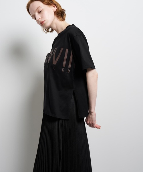LANVIN en Bleu(ランバンオンブルー)の「“LANVIN EN BLEU” ロゴTシャツ(Tシャツ/カットソー・レディース・ピンク/チャコールグレー/オフホワイト/ベージュ/ブラック・38)」の6枚目の写真