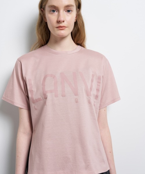 LANVIN en Bleu(ランバンオンブルー)の「“LANVIN EN BLEU” ロゴTシャツ(Tシャツ/カットソー・レディース・ピンク/チャコールグレー/オフホワイト/ベージュ/ブラック・38)」の20枚目の写真