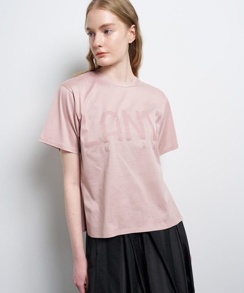 LANVIN en Bleu(ランバンオンブルー)の「“LANVIN EN BLEU” ロゴTシャツ(Tシャツ/カットソー・レディース・ピンク/チャコールグレー/オフホワイト/ベージュ/ブラック・38)」の16枚目の写真