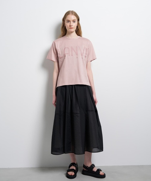 LANVIN en Bleu(ランバンオンブルー)の「“LANVIN EN BLEU” ロゴTシャツ(Tシャツ/カットソー・レディース・ピンク/チャコールグレー/オフホワイト/ベージュ/ブラック・38)」の17枚目の写真