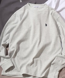 U.S. POLO ASSN./ユーエスポロアッスン 別注 オーバーサイズ スーパーヘビーウェイト ワンポイント刺繍 長袖Tシャツ ロンT レディース メンズ