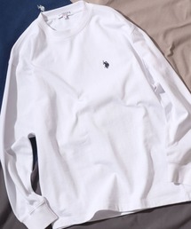 U.S. POLO ASSN.（ユーエスポロアッスン）の「U.S. POLO ASSN./ユーエスポロアッスン 別注 オーバーサイズ スーパーヘビーウェイト ワンポイント刺繍 長袖Tシャツ ロンT レディース メンズ（Tシャツ/カットソー）」