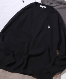 U.S. POLO ASSN./ユーエスポロアッスン 別注 オーバーサイズ スーパーヘビーウェイト ワンポイント刺繍 長袖Tシャツ ロンT レディース メンズ