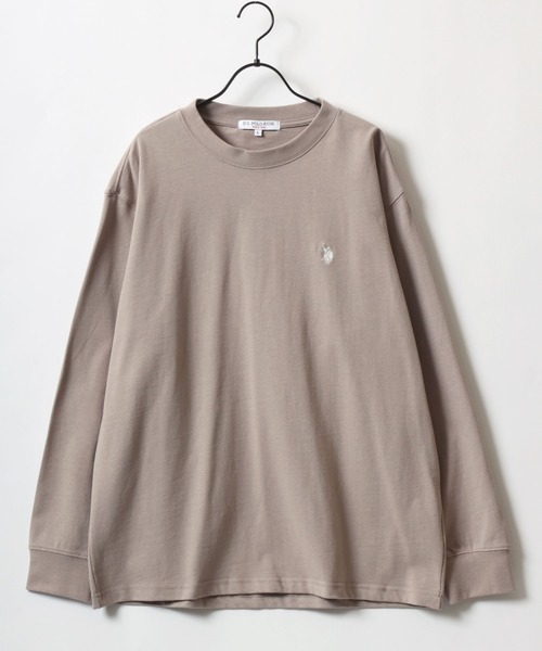 U.S. POLO ASSN.(ユーエスポロアッスン)の「U.S. POLO ASSN./ユーエスポロアッスン 別注 オーバーサイズ スーパーヘビーウェイト ワンポイント刺繍 長袖Tシャツ ロンT レディース メンズ(Tシャツ/カットソー・メンズ・ホワイト/ブラック/ダークグレー/オートミール/ベージュ/インディゴブルー・M/L/LL)」の17枚目の写真