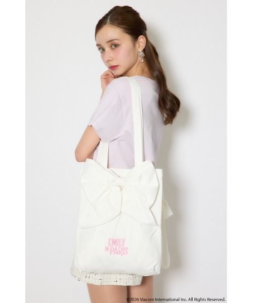 rienda（リエンダ）の「【Emily Paris】トートBAG（トートバッグ・レディース・アイボリー/ネイビー・FREE）」の2枚目の写真