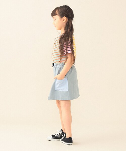 BEAMS mini(ビームスミニ)の「タック ベルテッド ショーツイン スカート 2026SS(90~140cm)(スカート・キッズ・ラベンダー/グレイッシュブルー・90/140/130/120/110/100)」の6枚目の写真