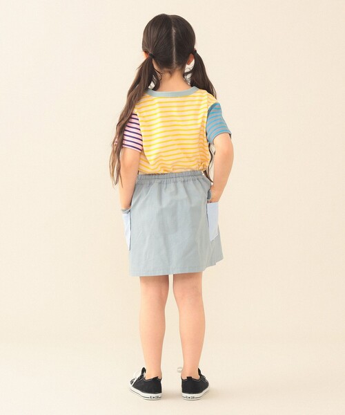 BEAMS mini(ビームスミニ)の「タック ベルテッド ショーツイン スカート 2026SS(90~140cm)(スカート・キッズ・ラベンダー/グレイッシュブルー・90/140/130/120/110/100)」の7枚目の写真