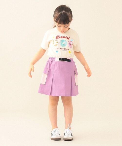 BEAMS mini(ビームスミニ)の「タック ベルテッド ショーツイン スカート 2026SS(90~140cm)(スカート・キッズ・ラベンダー/グレイッシュブルー・90/140/130/120/110/100)」の11枚目の写真