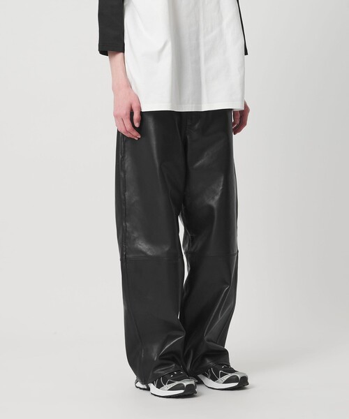NICE WEATHER（ナイスウェザー）の「＜NICE WEATHER＞バッファローレザー 5ポケットパンツ（その他パンツ・メンズ・ブラック・L/S/M）」の4枚目の写真