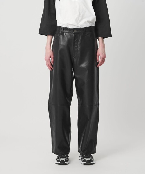 NICE WEATHER（ナイスウェザー）の「＜NICE WEATHER＞バッファローレザー 5ポケットパンツ（その他パンツ・メンズ・ブラック・L/S/M）」の6枚目の写真