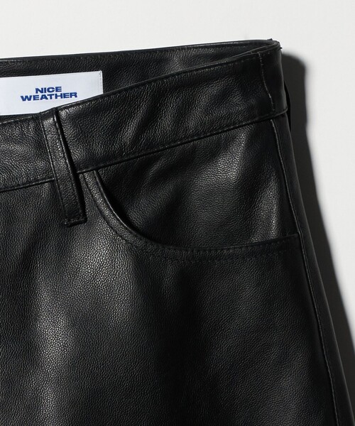 NICE WEATHER（ナイスウェザー）の「＜NICE WEATHER＞バッファローレザー 5ポケットパンツ（その他パンツ・メンズ・ブラック・L/S/M）」の12枚目の写真
